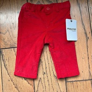 Baby boy size 1-2 month red pants BNWT